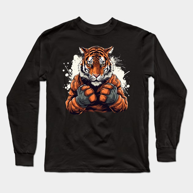 boxer tiger Long Sleeve T-Shirt by boxermaniac